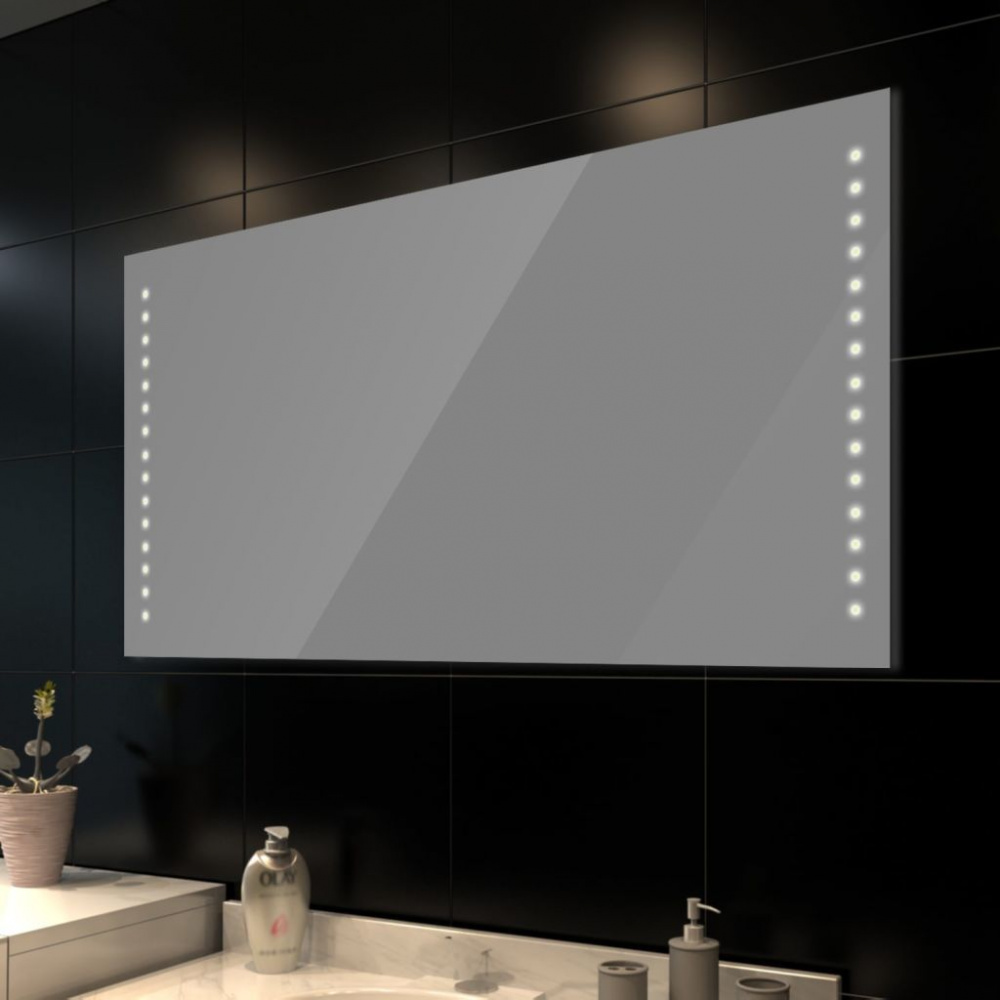 Baderomsspeil med LED-lyse (100 x 60 cm) - Importpris.no AS