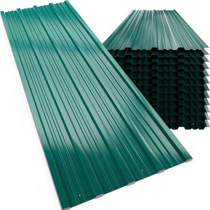 Trape Plate Trapesplatesett 12 stk 129x46 cm - Grønn - GARDEBRUK® - Importpris.no AS